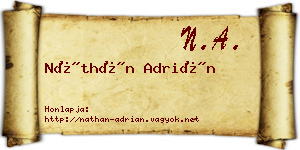 Náthán Adrián névjegykártya